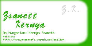 zsanett kernya business card